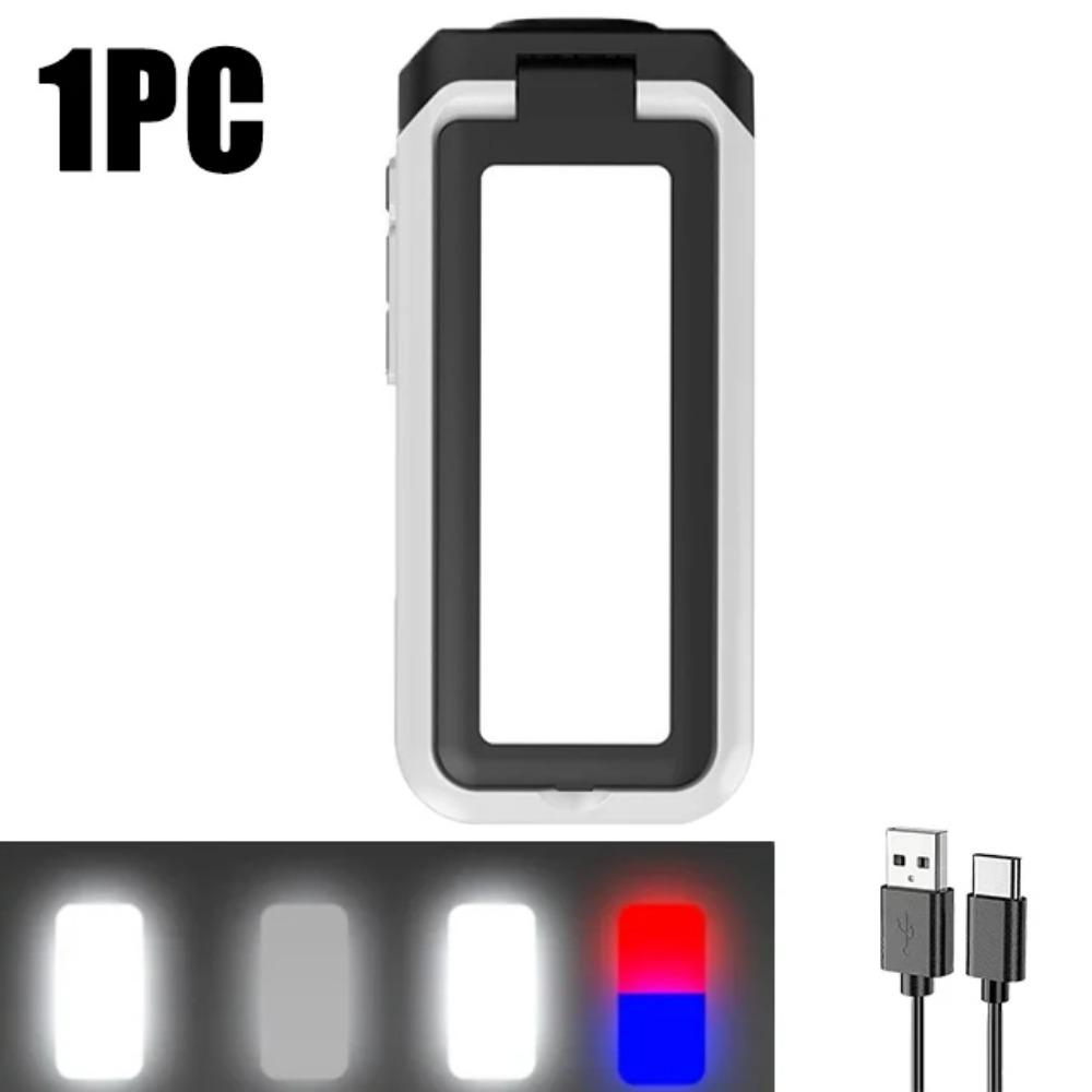 

Акумуляторний робочий ліхтар з основним світлом XPE, складним бічним світлом COB, 6 режимами, прожектором з гачком для підвішування, робочий ліхтар для ремонту автомобіля 1pc білий