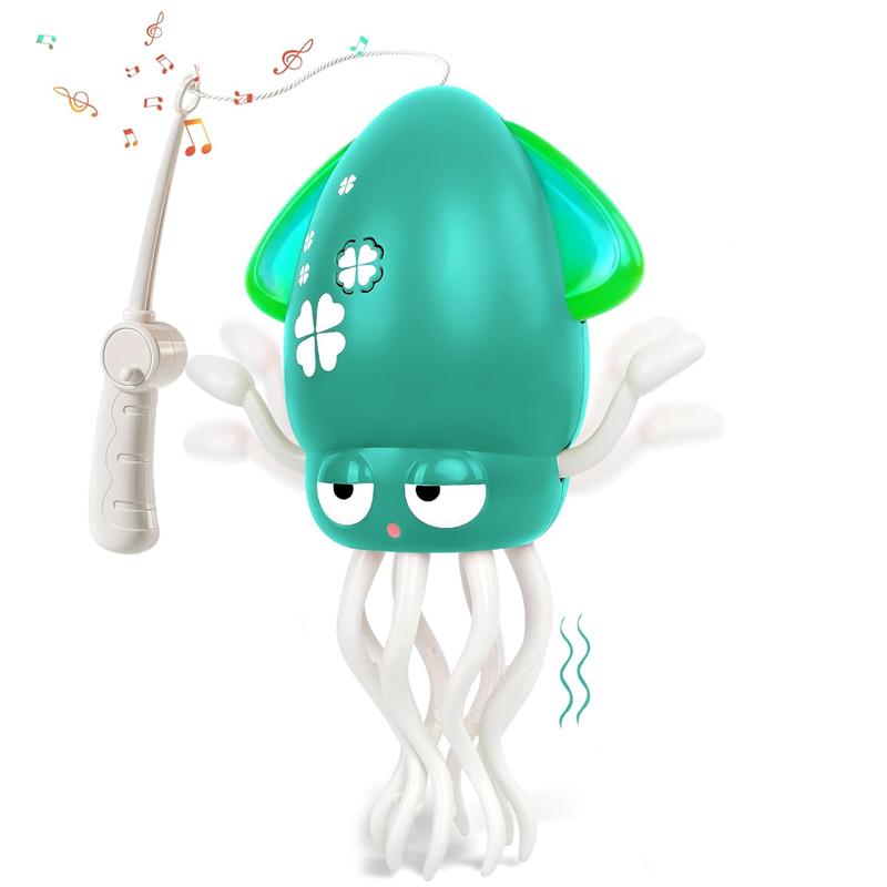 Magic Electronic Dancing Squid Toy with Lights Music and Interactive Induction Tummy Time Gift for Toddlers Baby Development Kid