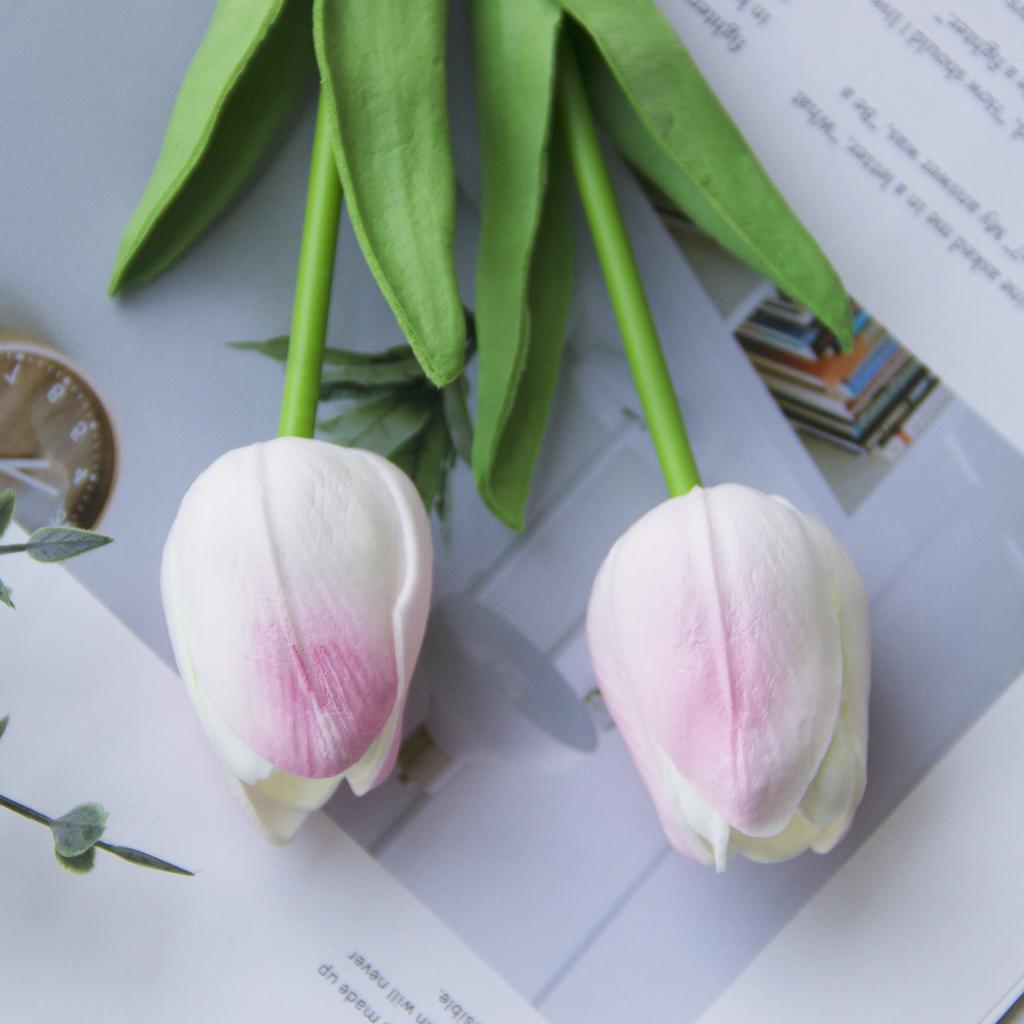 Real Touch Multicolor Artificial Tulips, Fake Tulip Flowers for Home Wedding Decor