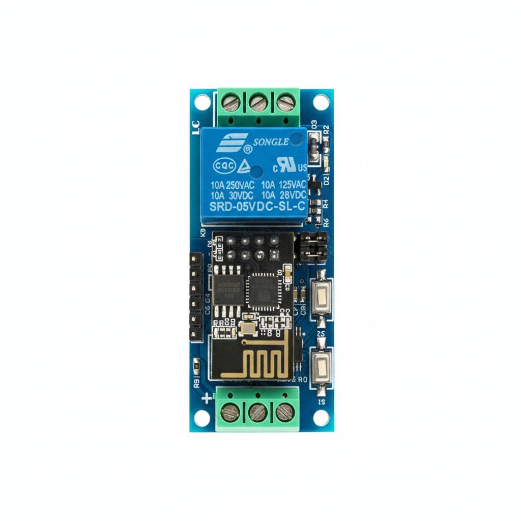 

ESP8266 WiFi Remote Control Switch Module Android Phone APP Smart Remote IoT 5V New Version 10*10*2 білий