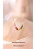 Tourmaline Stone Clavicle Necklace - Light Luxury, Non-Fading, Simple High-End Dopamine Choker for Women