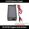 29.2V 8A 10A LiFePO4 Battery Charger For 8S 25.6V 24V LiFePO4 Battery Pack Fast Charger  Equipped with XT60 XT90 plug