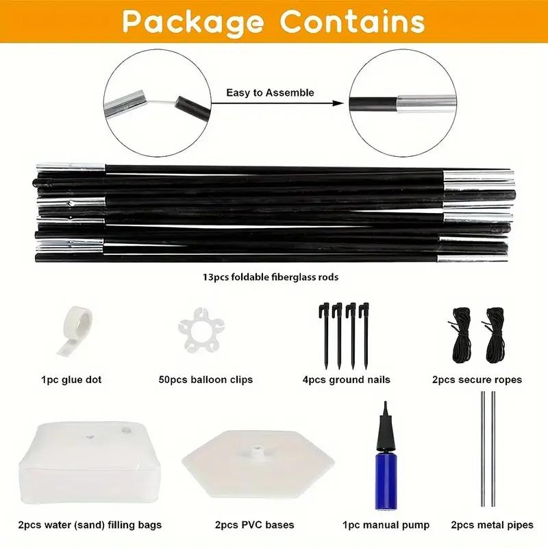 1pc Balloon Arch, Innovation Large Sturdy Balloon Arch Kit,Tall Adjustable Balloon Arch Stand with Water Fillable Bases, Manual