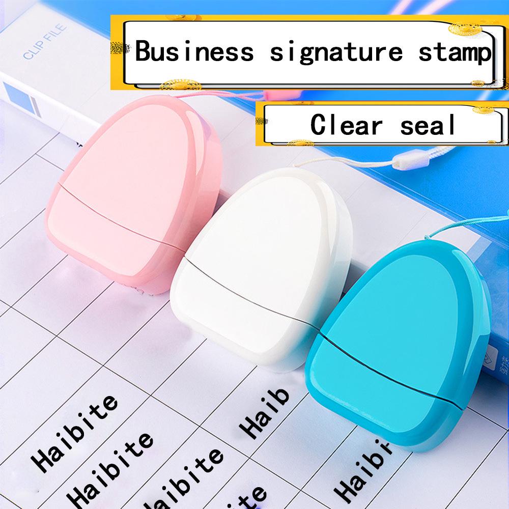 Прямоугольная светочувствительная печать для гравировки имени. синий