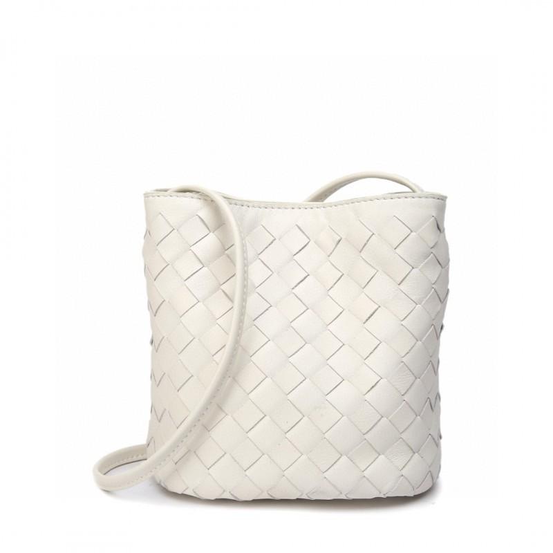 Genuine Leather Women's Bag High-quality Simple Sheepskin Bucket All-matching Fashionable Shoulder Cross-body Female