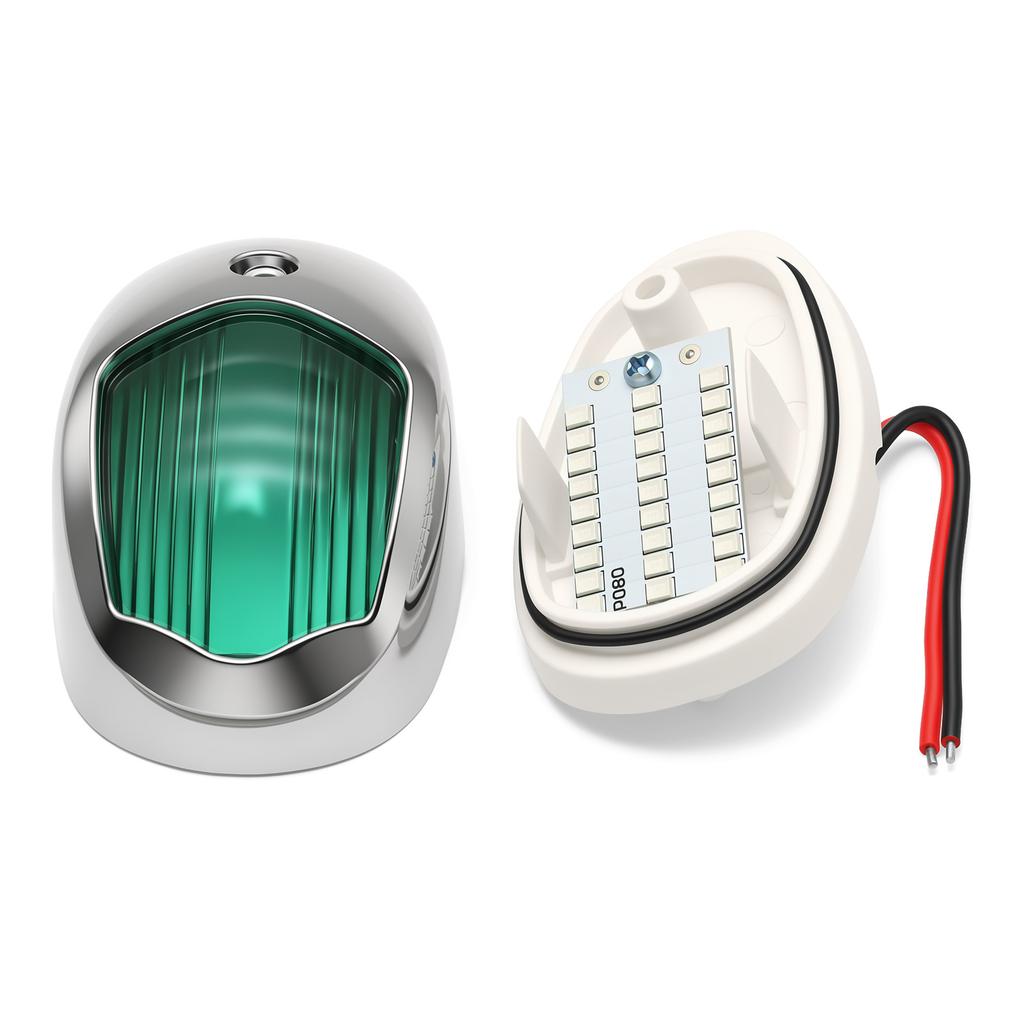 2 PCS Waterproof Yacht Navigation Light 12V 24V Boat Position Lights Marine Lights 27LED Marine Signal Warning Lamp Red & Green