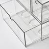 INS Transparent Organizer Shelf Dust Proof Cosmetics Organizer Jewelry Sorting Box  Dormitory Desk