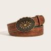 Punk Leather Belt With Metal Buckle For Men And Women Fashion Accessory