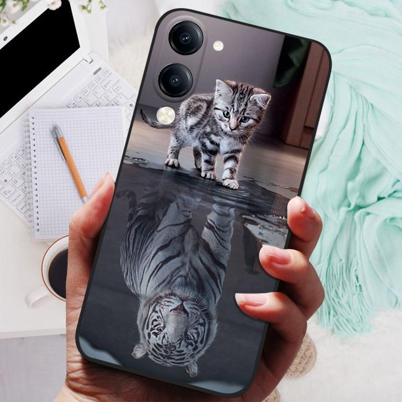 2025 Protective Shell For Vivo Y04 4G Case Y 04 Black Cover Lion Wolf Silicone Soft Back Cases For Vivo Y29S 4G Y 29S Phone Case