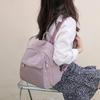 Light Purple Mini Waterproof Japanese-Style Women's Canvas Backpack