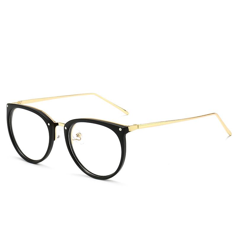 

Black Clear Glasses Frames Women New Vintage Round Compter Glasses Female Cat eye Eyewear Men Eyeglasses