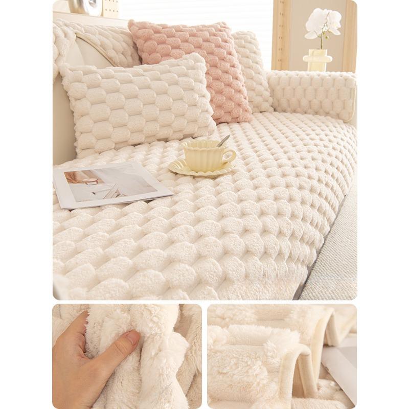 Inverno Ispessito Termico Peluche Cuscino Divano Semplice Nordico Antiscivolo Cuscini Seduta Inverno Copertura Tessuto