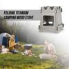 Aeike Titanium Wood Stove, Outdoor Camping, BBQ Stove, Bonfire Stand, Folding Wood Stove (Includes Storage Bag)