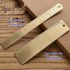 15cm/12cm Brass Ruler Set: Vintage Bookmark & Stationery Tool for Office and Students