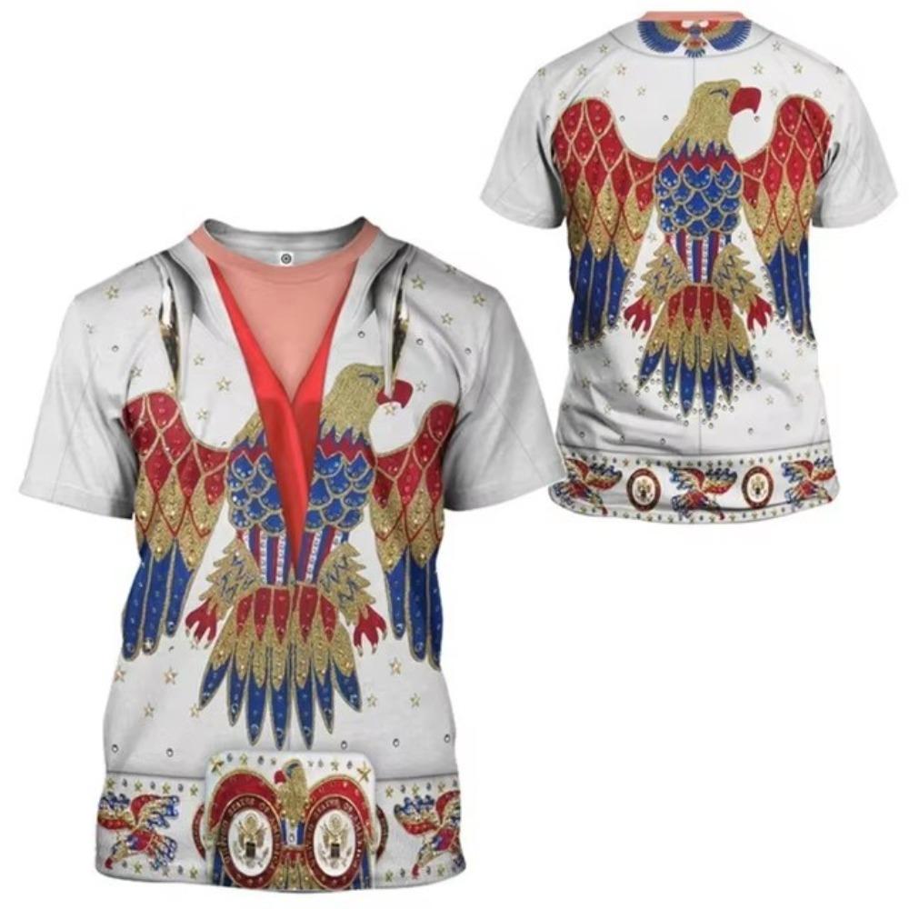 

Funny Design 3D Digital Printing Men s Personalized and Fashionable Round Neck Short Sleeved T-shirt S