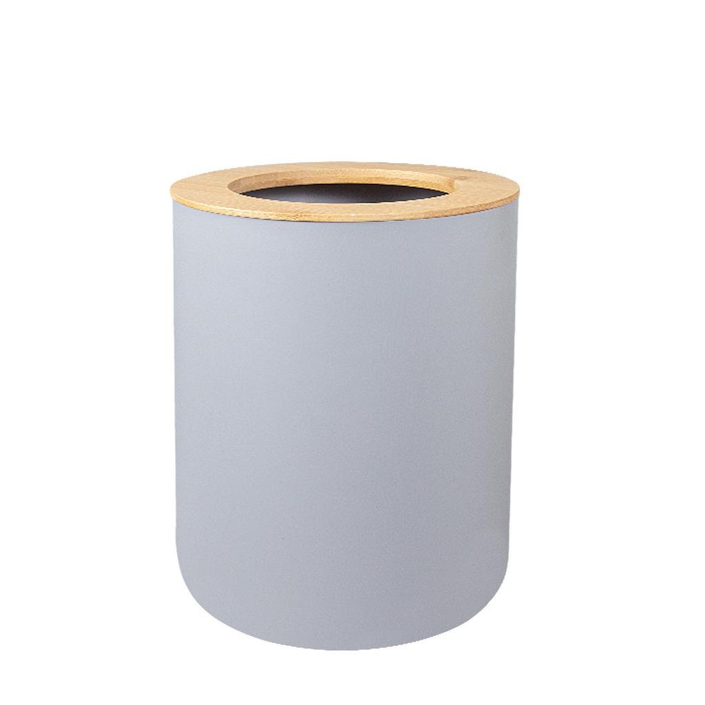 Bathroom Accessory Set: Toiletry Bottles, Toilet Brush, and Trash Can