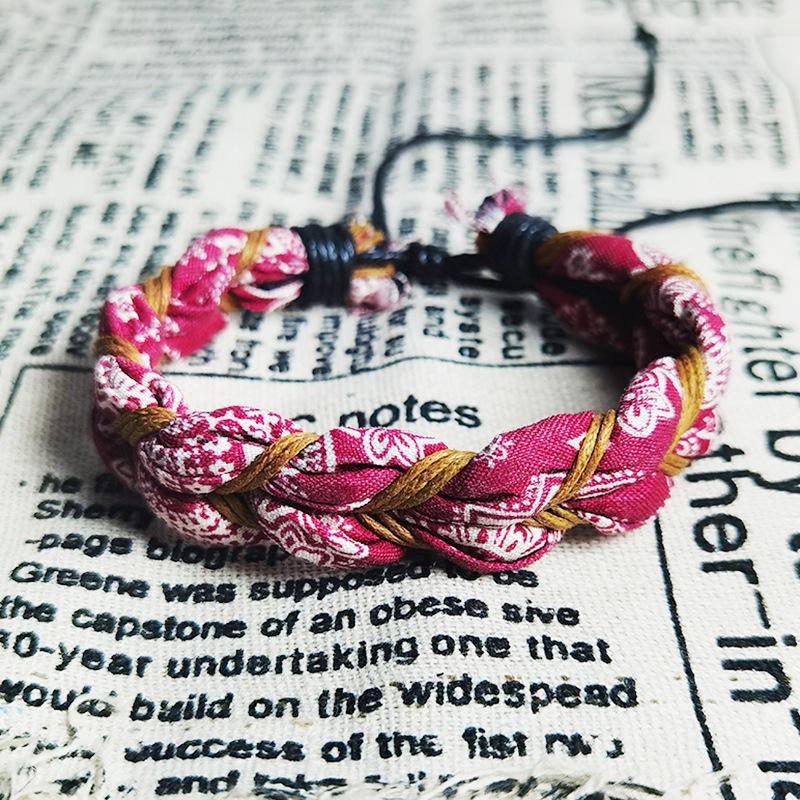 Colorful Ethnic-Style Woven Bracelet: Couple s Handmade Rope Bracelet D200