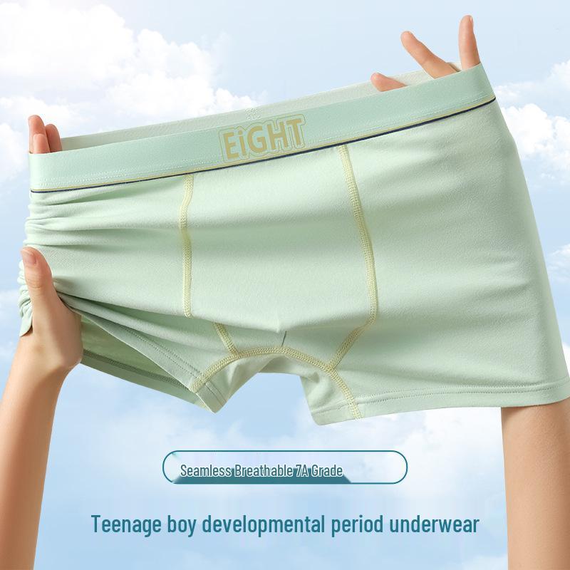 7A Antibakterielle Jungen Entwicklungsunterwäsche - Schnelltrocknende, Atmungsaktive Baumwoll-Boxershorts