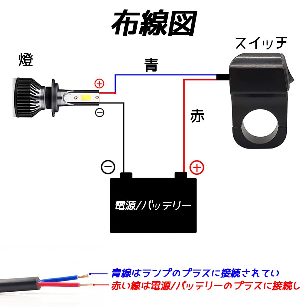 YFFSFDC Motorcycle Switch Waterproof 12V 22mm Headlight Fog Spotlight Handlebar