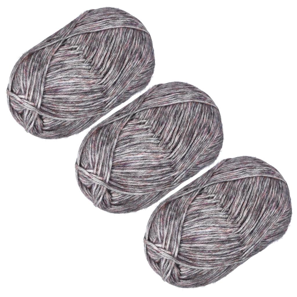 Cotton Sparkle Yarn 3 Skeins Soft Crochet Yarns Acrylic yarn for Beginner Knitting Crafting 300g/ 10.6oz