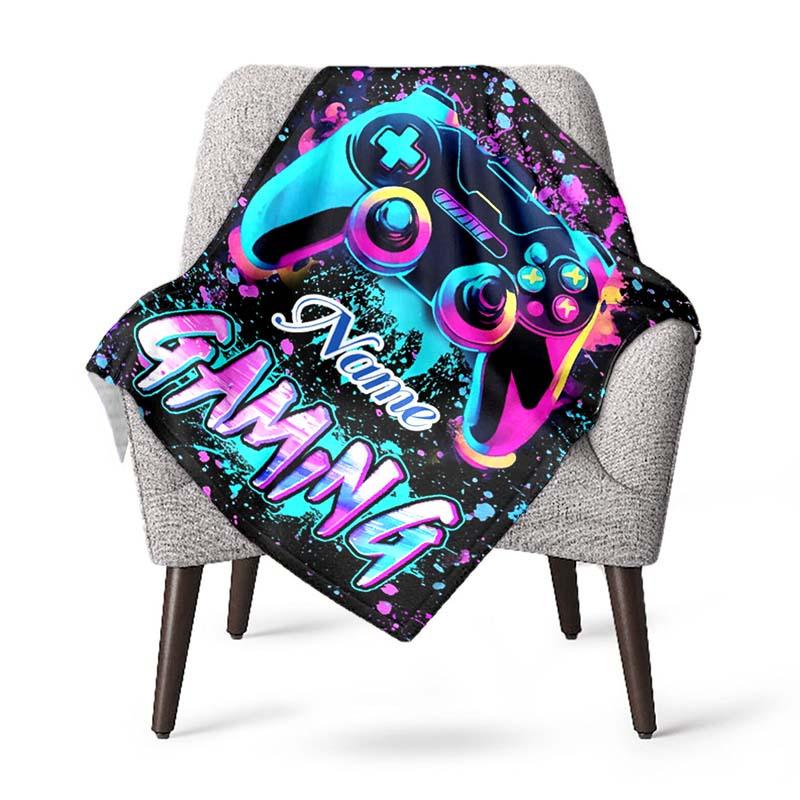 Game Enthusiast Customize Your Name Blanket Used For Chair Office Sofa Bed Camping Soft And Warm Giving Friends And Relatives Birthday Graduation Gift