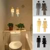 Black Gold Silver Color Toilet Sign Acrylic Wash Room Door Wall Label Sticker WC Holder Signage Board Home Bathroom Decor