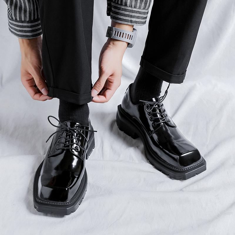 Men Shoes Fad Casual Daily Loafers Men British Style Low Heel Comfortable Wear Resistant Anti Slip Dress Shoes Outdoor Daily