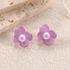 European and American Metal Flower Earrings Fashion Personality Simple Temperament Flower Stud Earrings Ethnic Style Versatile Earrings