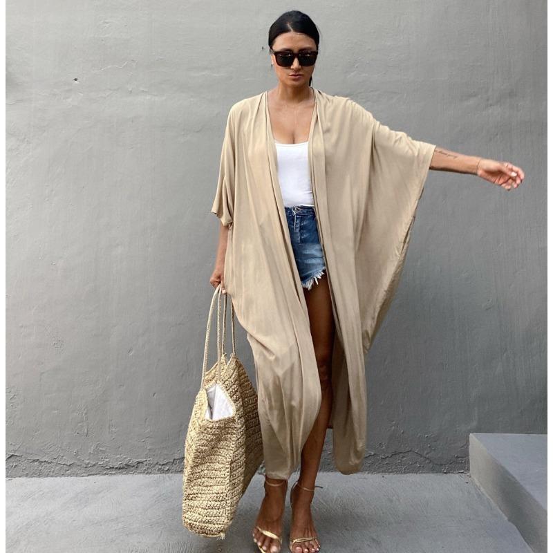 

Жіноча Мода Літо Весна Однотонний Принт Рукав 1/2 Вільна Лінія Талії Повсякденні Сукні Size: One Size