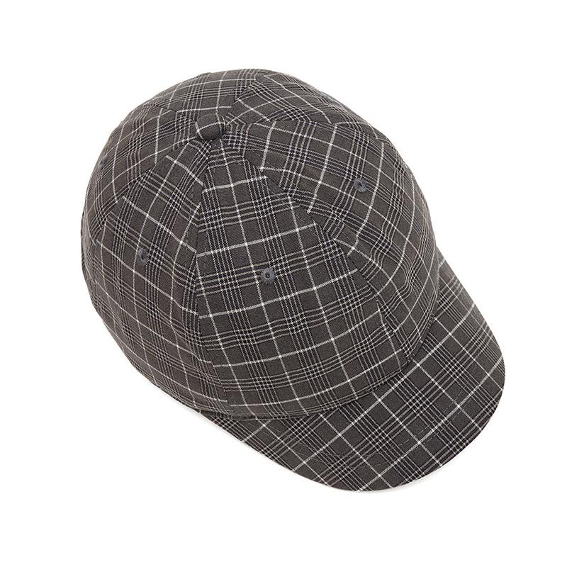 Plaid Short Brim Baseball Cap for Unisex Spring Summer Vintage Cap Outdoor Sun Hat