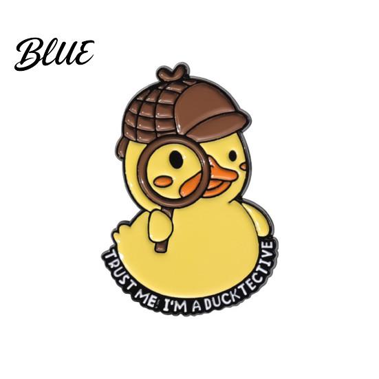 Coat Brooch Cartoon Duckling Badge Animal Jewelry Alloy Hat Scarf