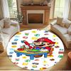 Super Mario Print Round Rug, Washable Floor Carpet, For Entryway Dorm Laundry Room Office Study, Home Decor Birthday Christmas Gift