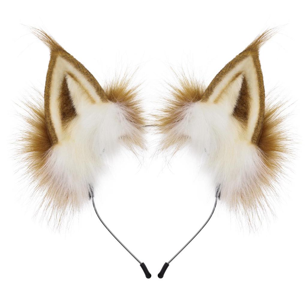 Cross-Border Adjustable Fox Ears Halloween Cosplay Plush Headband