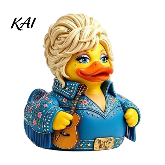 Creative Music Inspired Figurines Charming Duck Novelty Ornament, Musical Theme with Guitar Whimsical Statue for Office Decor, Decorative Collectible