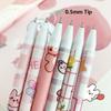 12PCS/Box 0.5mm Blue Ink Neutral Pen Bear Peach Astronaut Gel Pens Writing Tools  Students Gift