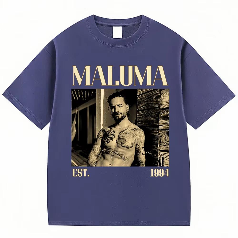 Rapper MALUMA Graphic T Shirts Men's Hip Hop Vintage Style Short Sleeve Fashion Gothic Oversized Cotton T-shirt Streetwear Male