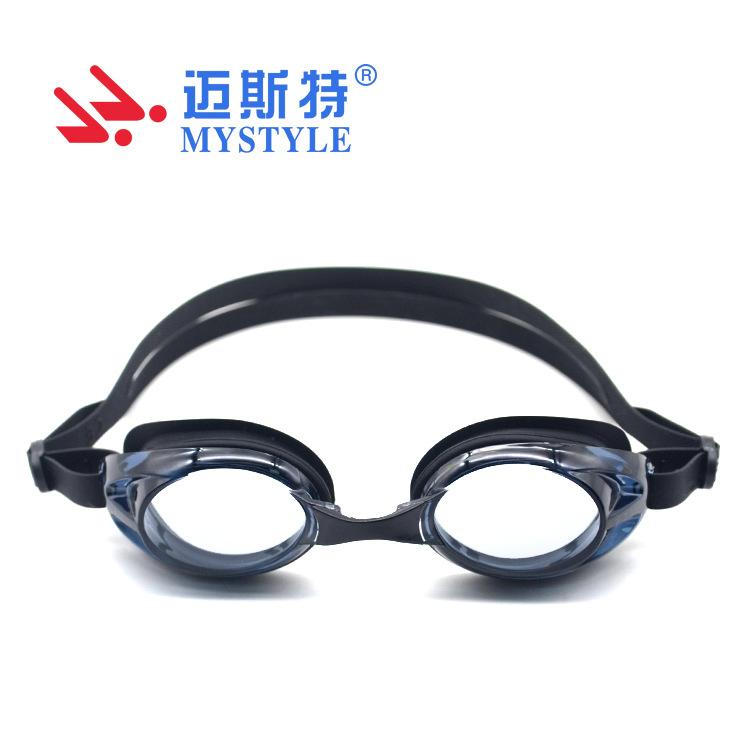 

Standard adult waterproof anti-fog high-definition flat-lens training swimming goggles with strong suction and comfort