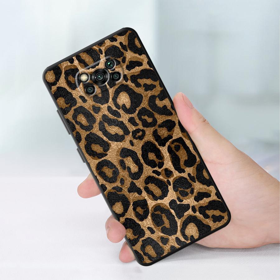 Funda Phone Cover Case for Xiaomi Poco F8 C50 C71 C75 F3 X7 X3 X4 X5 Pro M5 F1 C61 M7 Pro M3 M4 Retro Leopard Print