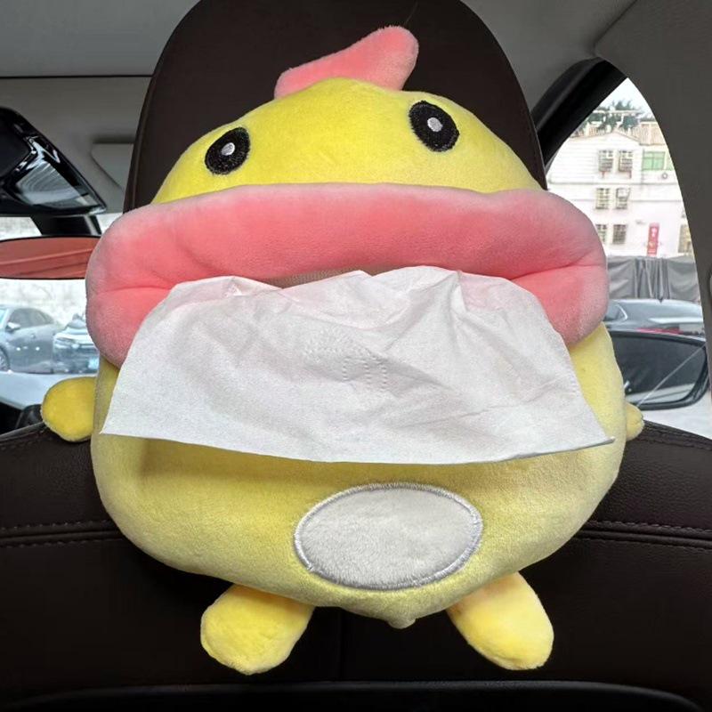 Creative Cartoon Car Plush Tissue Box - Hanging or Armrest Style
