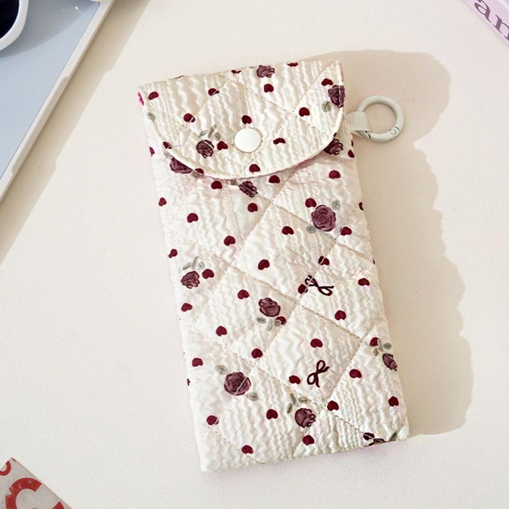 Floral Pattern Glasses Storage Bag Portable Sunglasses Pouch Cloth Printed Glasses Bag  Outdoor