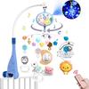 Baby Crib Mobile with Lights Music Projection for Infants 0-6 Months Remote Control Crib Toys for Newborn Baby Mobile for Crib