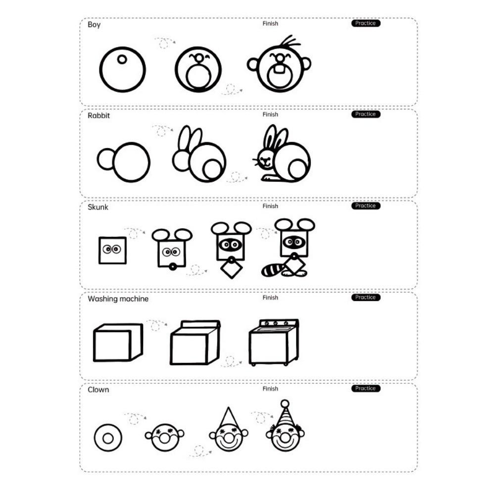 New Step-by-Step Drawing Book 300+ Steps Beginner-Friendly Art Learning Book Green Cover Painting Book Creative Development