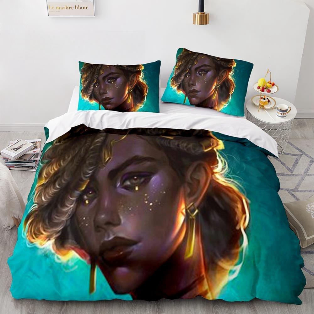 

Arcane Anime Game Jinx Комплект постельного белья Комплект постельного белья Милый пододеяльник Покрывало с наволочкой Твин Одинарный Королевский размер для мальчиков Взрослых EU Single(135x200cm)