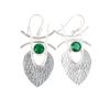Chrome Diopside Gemstone 925 Sterling Silver Jewelry Handmade Earrings 1.78" EE-64-1