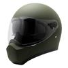 ISHINO SHOKAI Motorcycle Helmet, Full Face with Inner Visor, IS-728, FS-JAPAN, Ishino Shokai, Free Size (Approx. 57-60cm), Matte Green