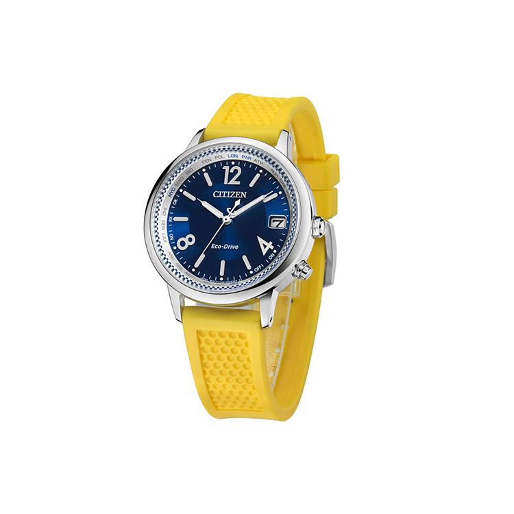 Citizen C Collection 50m Water Resistant Light Powered Quartz Movement Rubber Band Strap Watch CB1101-03L