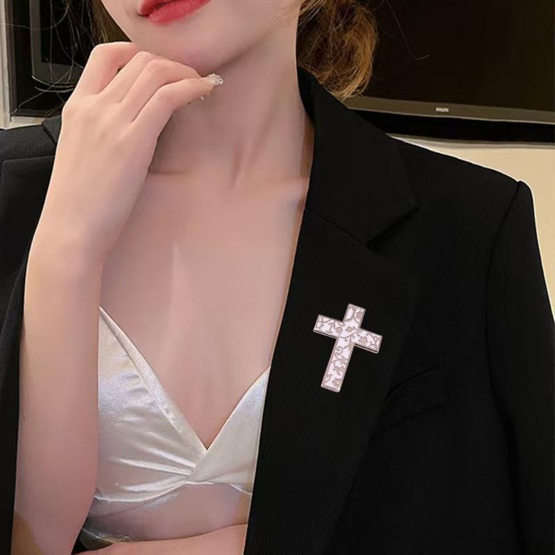 Sturdy Alloy Enamel Crosses Pin For Craft And Sewing Projects