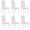 Day and Night - Day and Night Dining Chairs 6 Pcs White Synthetic Leather