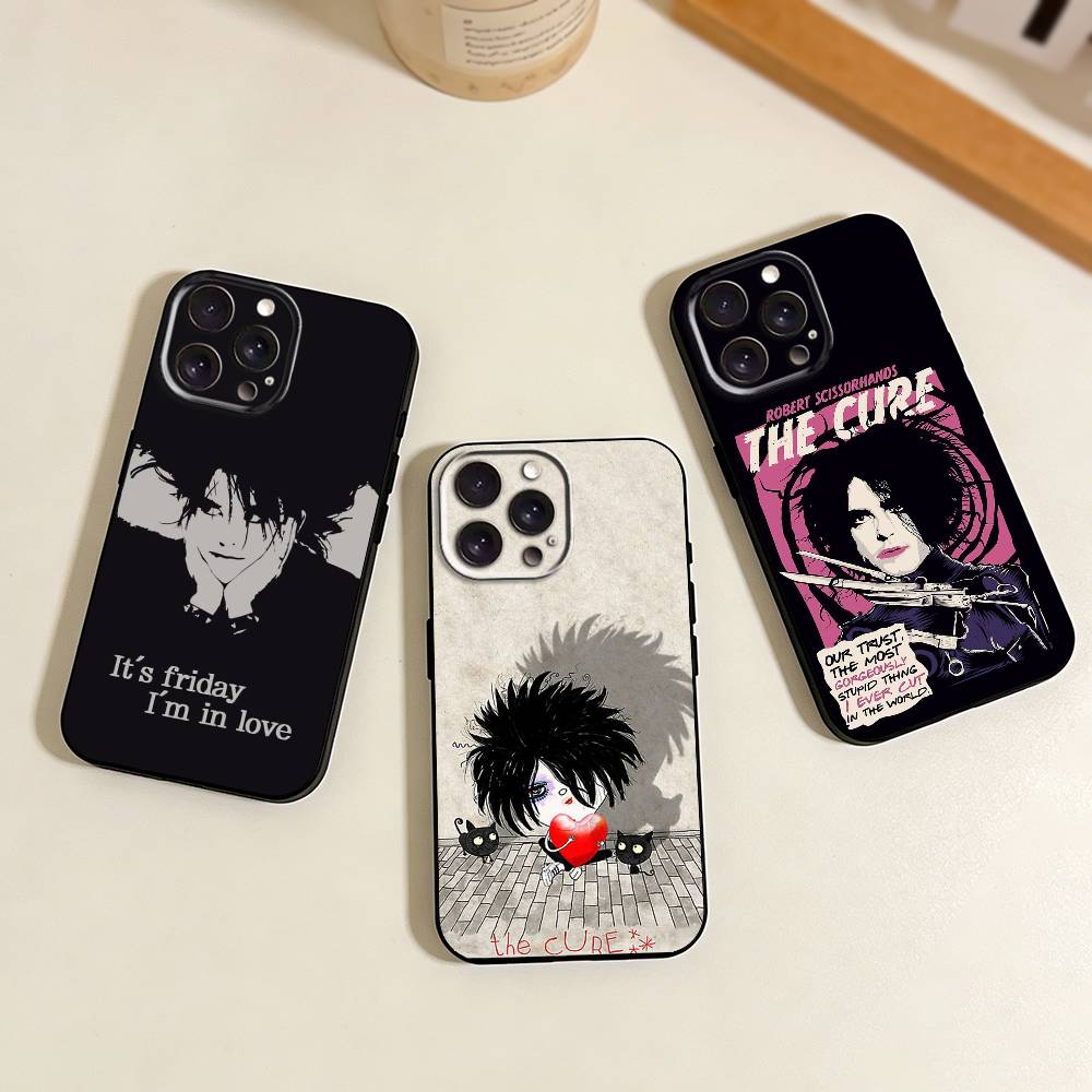 The Robert C-CureS Smith Robert Smith Phone Case For iPhone 17,16,15,14,13,12,11 Plus,Pro Max,XS,Soft Silicone Black Cover