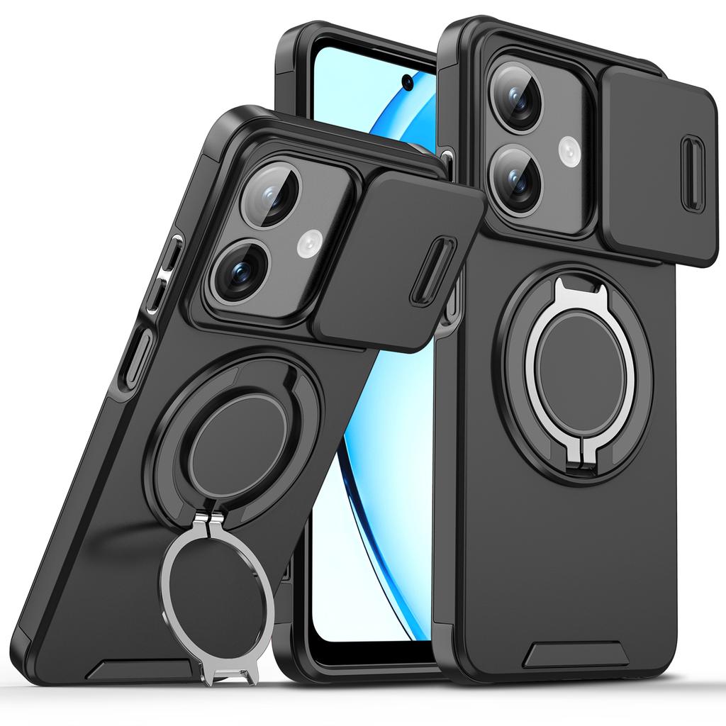 For Xiaomi Redmi K80 Ultra Case Redmi K80 Cover K80 Pro Magnetic Ring Armor Slide Camera Lens Case Magsafe Wireless Charge Cover